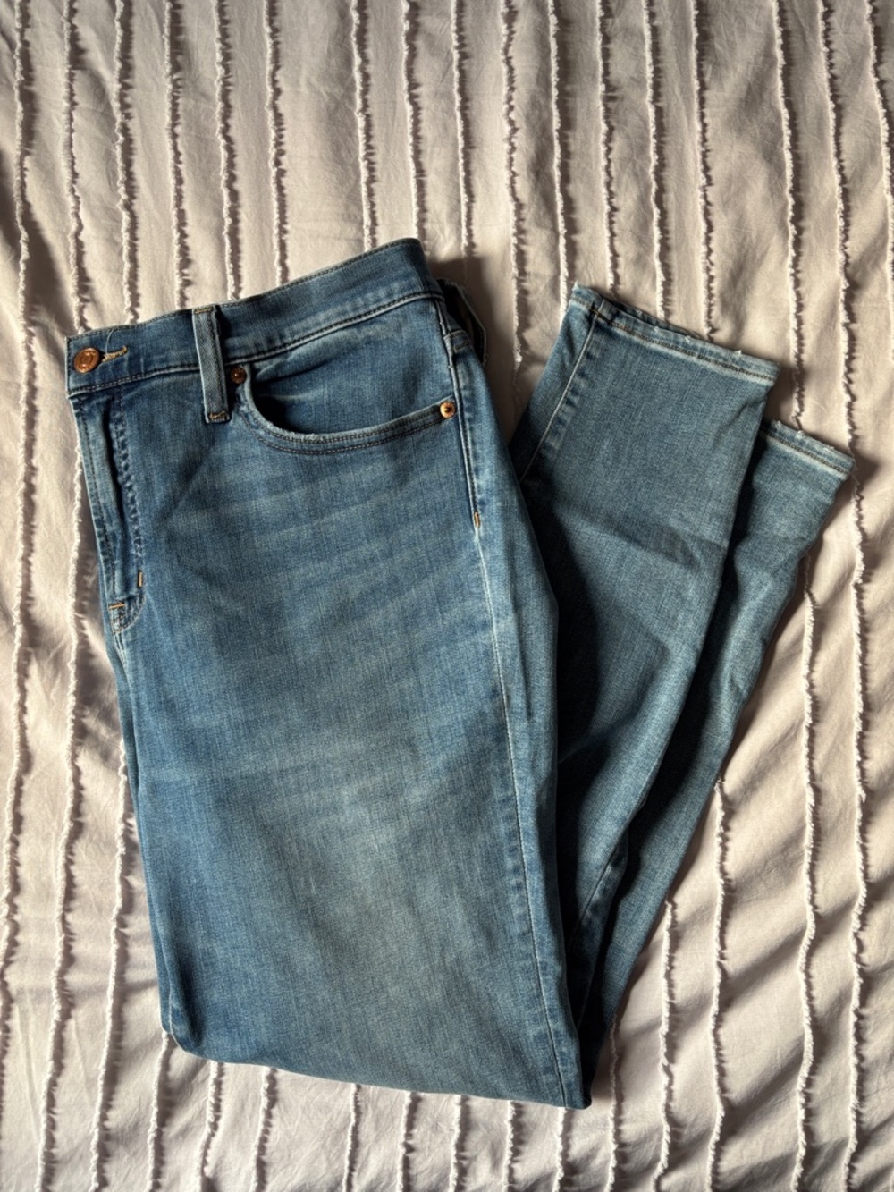 J. Crew Women's Skinny Jeans in Mid Blue Wash